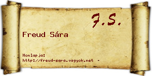 Freud Sára névjegykártya