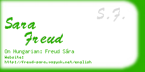 sara freud business card